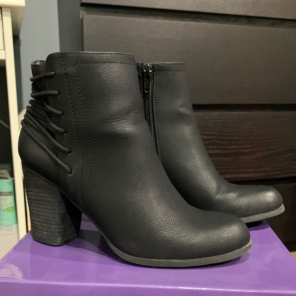 Madden Girl Dutton Black Paris Ankle Boots